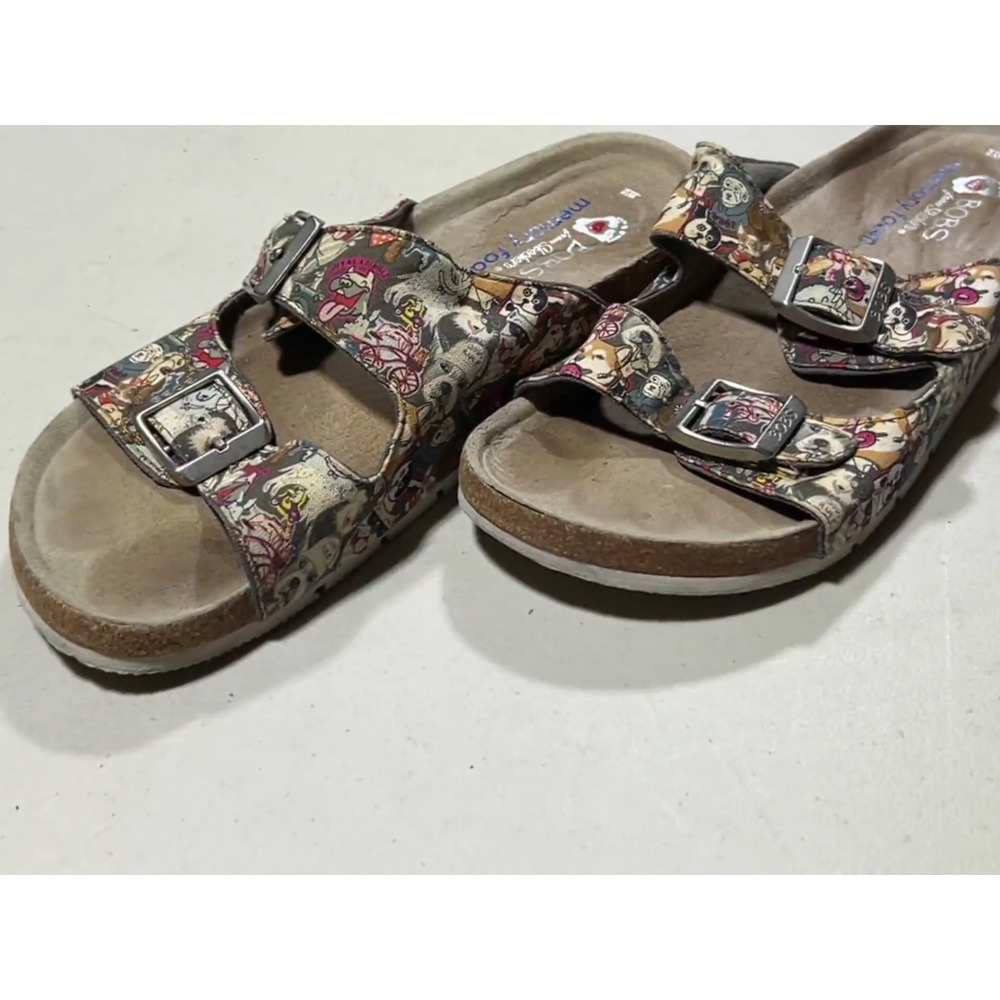 Bobs Skechers Memory Foam Women's 8 Dog Paws-i-tive Slide Sandal